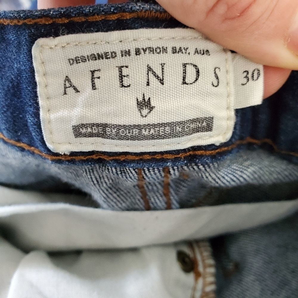 Afends dark wash junky skinny jeans mid rise jeans - Picture 4 of 12